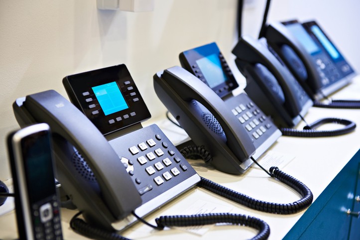 IP phones at an office