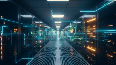 Digital information travels through fiber optic cables