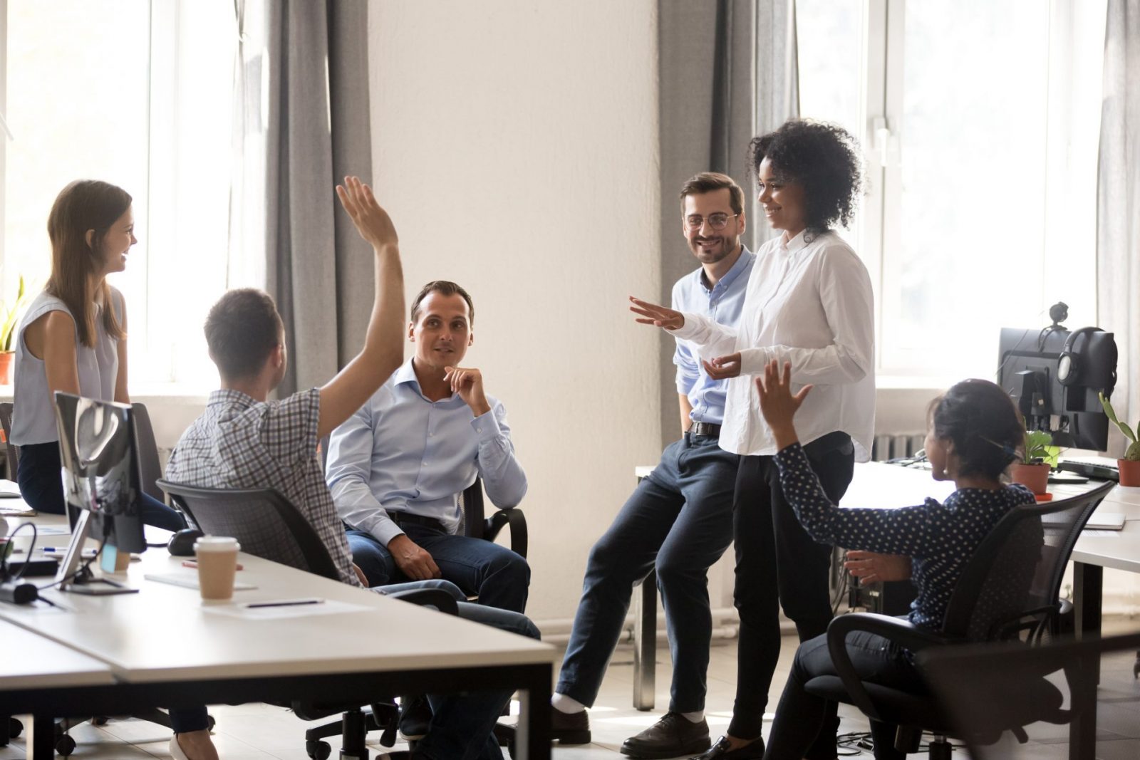 A group of happy employees