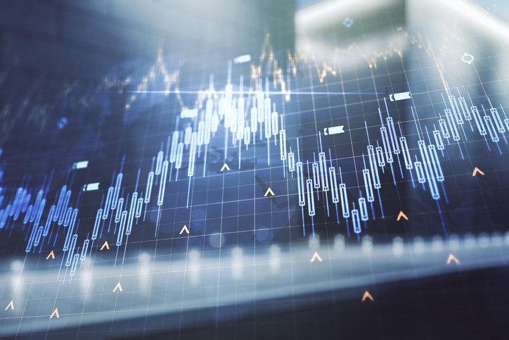 An abstract financial diagram