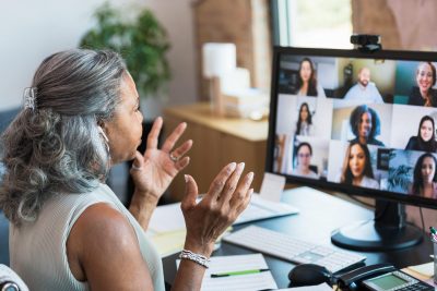 Woman on MS Team Call